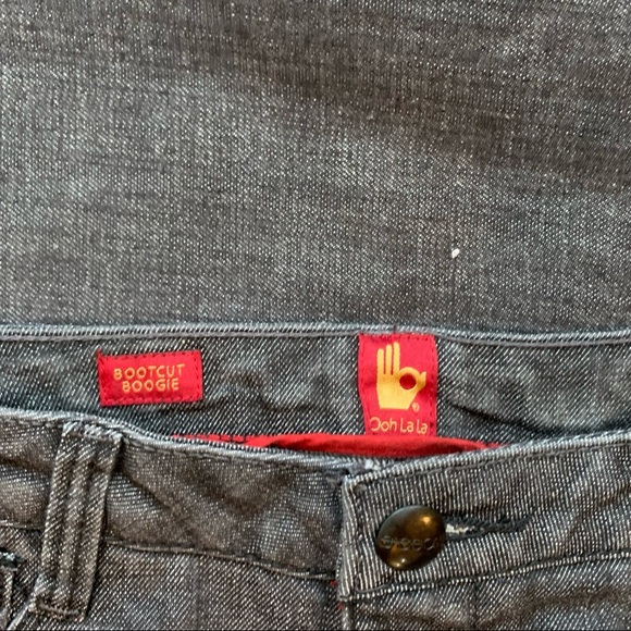 NWOT Sasson Ooh La La Bootcut Boogie Embellished Tab Pocket Jeans - Picture 4 of 5